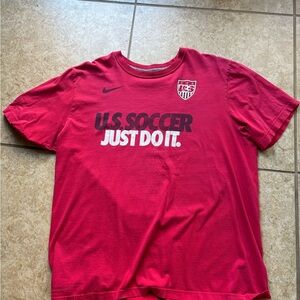 Nike  Red Soccer T-Shirt